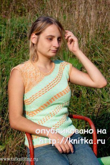 Подборка схем для вязания двухцветных моделей спицами