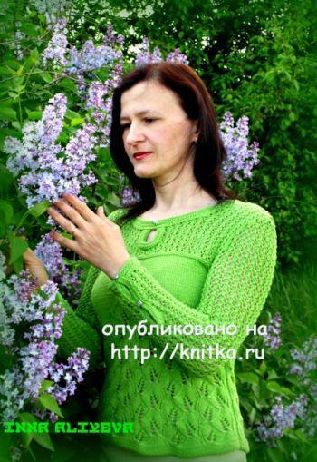 Подборка вязаных узоров и изделий с мотивом листьев