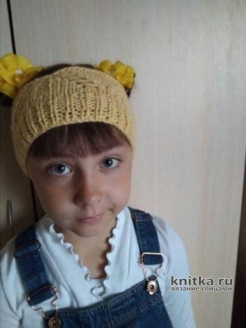 Вязаные повязки на голову для женщин и детей с мотивами