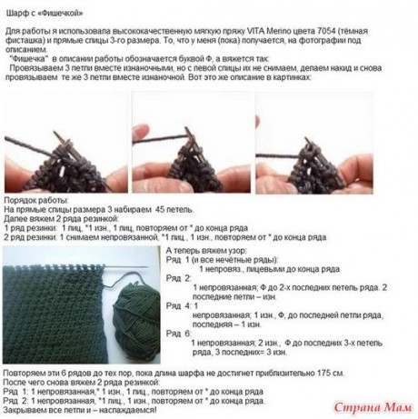 Вязание мужского шарфа спицами, подборка схем и описание