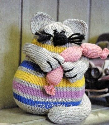 Вяжем игрушки спицами, самый большой выбор схем и описаний!