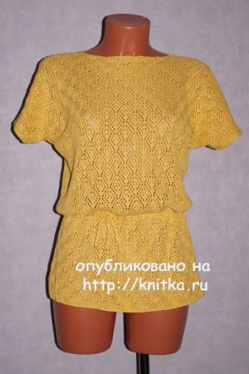Вяжем тунику спицами, большой выбор узоров!