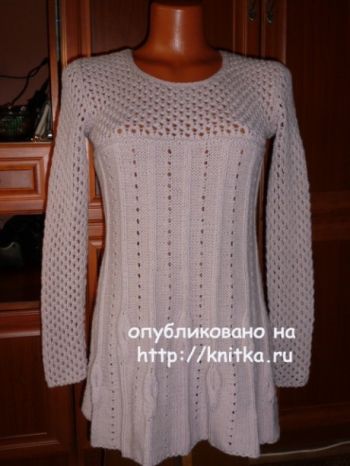 Вяжем тунику спицами, большой выбор узоров!