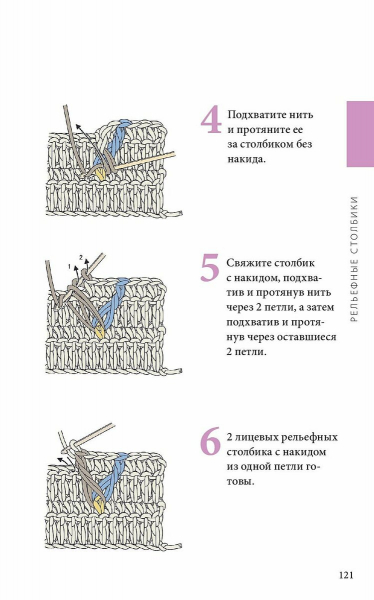 Техники и способы выполнения вязаных стежков.