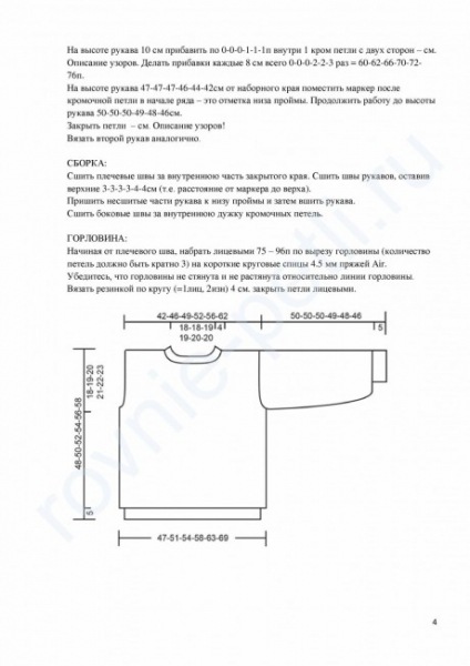 Вязание джемперов спицами, большая подборка схем и описаний