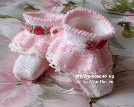 Вяжем пинетки спицами, коллекция описаний для начинающих