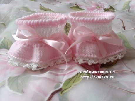 Вяжем пинетки спицами, коллекция описаний для начинающих