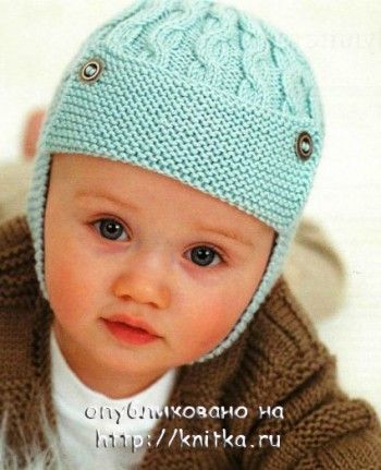 Вязание шапочки для новорожденного спицами, выбор узоров!