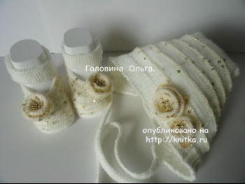 Вязание шапочки для новорожденного спицами, выбор узоров!