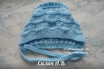 Вязание шапочки для новорожденного спицами, выбор узоров!
