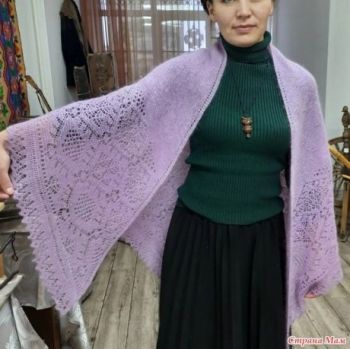 Вяжем открытую шаль, большой выбор схем и описания