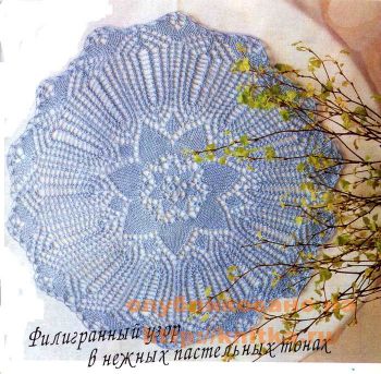 Вяжем салфетки спицами, схема большая подборка