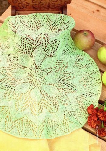 Вяжем салфетки спицами, схема большая подборка