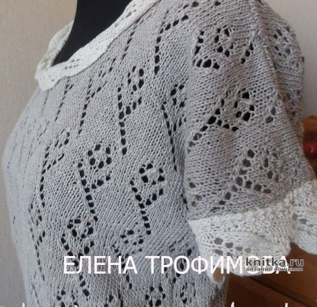 Льняной джемпер. Работа Елены Трофимовой