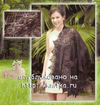вяжем ажурные палантины, большой выбор