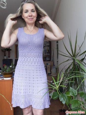 вяжем ажурное платье спицами, выбор узоров огромный!