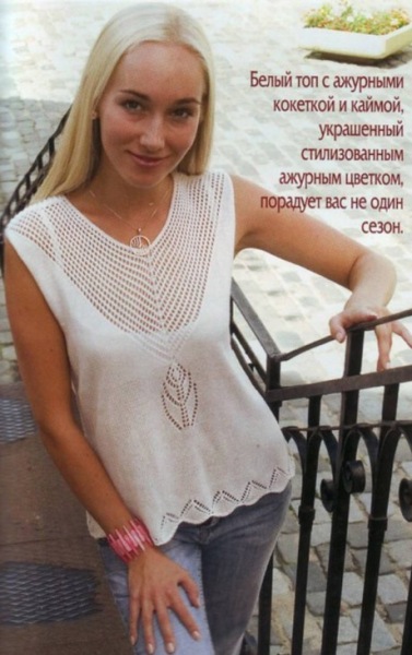 топы спицами для женщин, подборка схем и описаний!