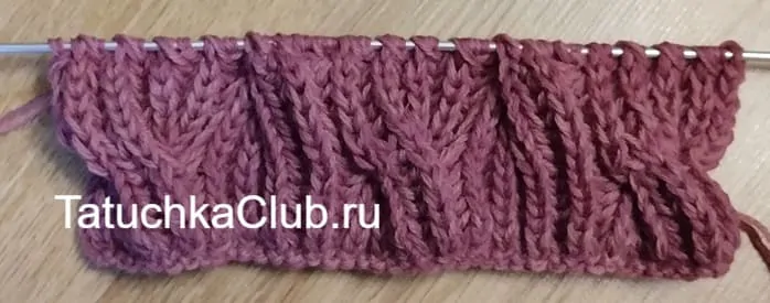 Коса-бриошь — вязание на основе английского вязания