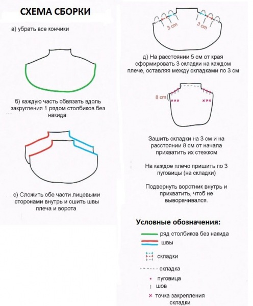 Вязаная манишка женская - 52 модели со схемами, описанием и видео