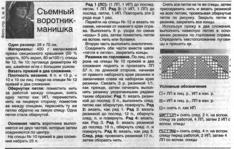Вязаная манишка женская - 52 модели со схемами, описанием и видео