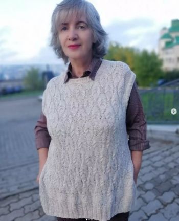 Вяжем жилет спицами, большой выбор узоров!