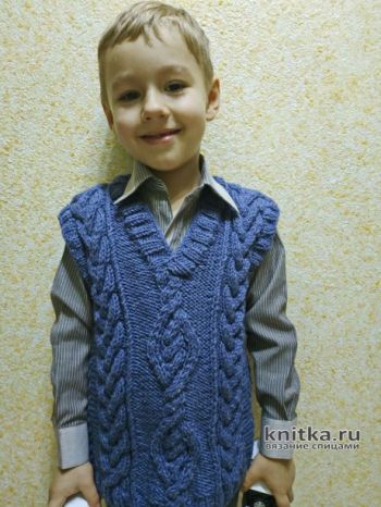 Вяжем жилет спицами, большой выбор узоров!