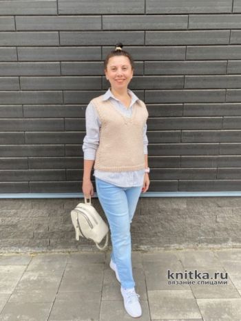 Вяжем жилет спицами, большой выбор узоров!