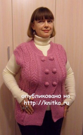Вяжем жилет спицами, большой выбор узоров!