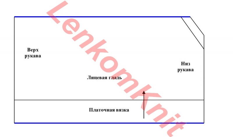 Джемпер с необычными рукавами схема