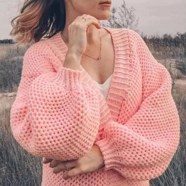 Как связать кардиган оверсайз со спущенными плечами — 4 варианта
