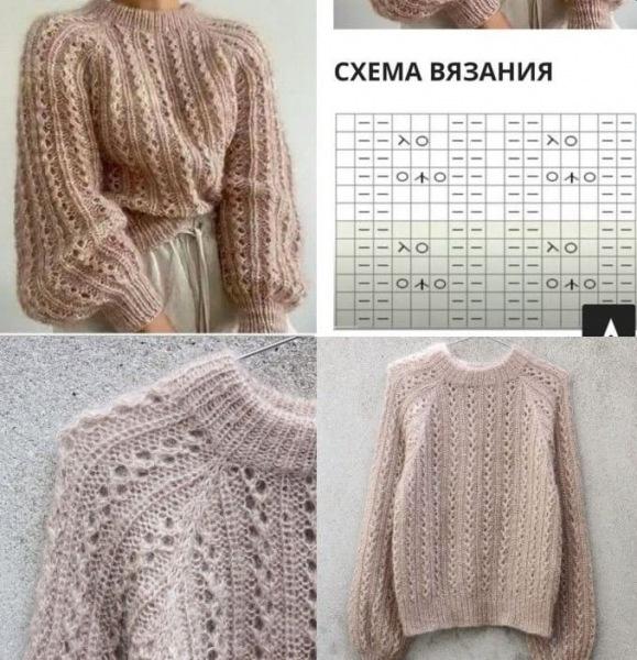 Свитера и пуловеры спицами – новые модели 2025 года со схемами и описанием