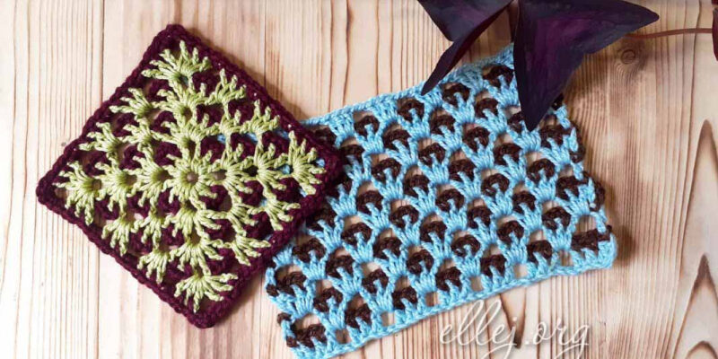 Интересный двухцветный узор и мотив • МК от crochet_varusha
