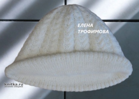 Вязаная шапка на подкладке. Елена Трофимова