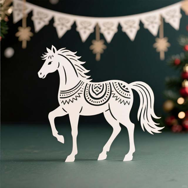 Трафареты на окна для вырезания из бумаги к новому 2026 году