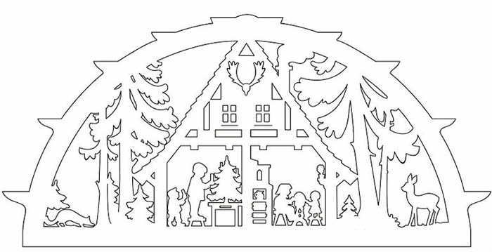 Трафареты на окна для вырезания из бумаги к новому 2026 году