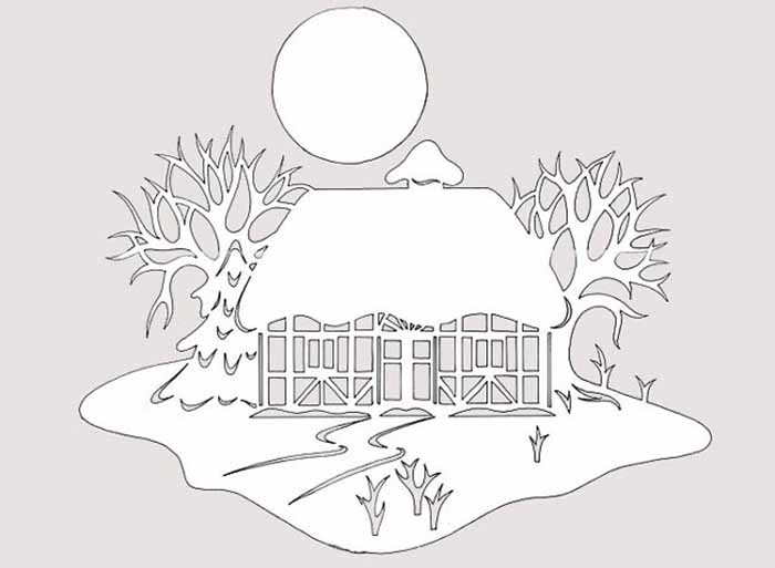 Трафареты на окна для вырезания из бумаги к новому 2026 году