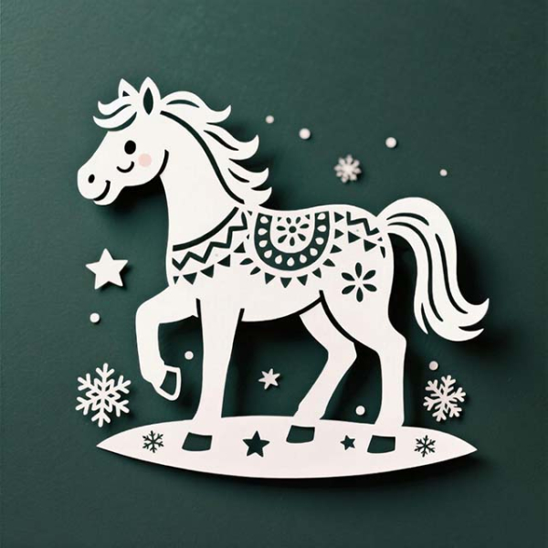 Трафареты на окна для вырезания из бумаги к новому 2026 году