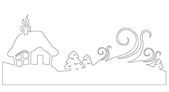 Трафареты на окна для вырезания из бумаги к новому 2026 году