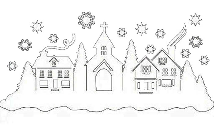 Трафареты на окна для вырезания из бумаги к новому 2026 году