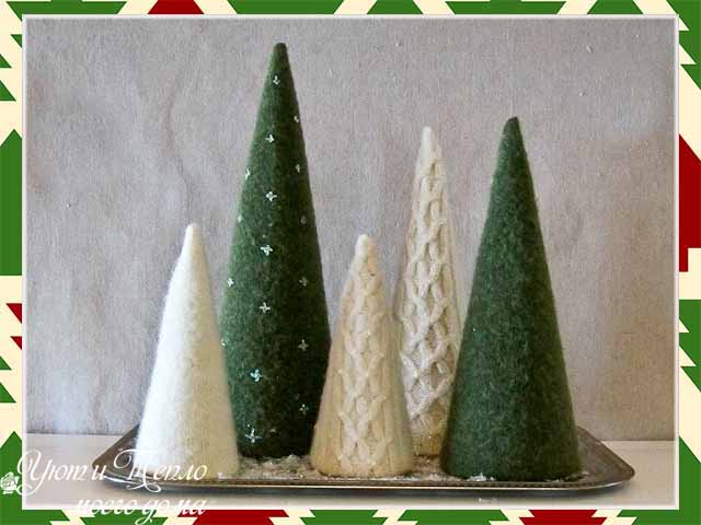 Ёлки своими руками к Новому году из подручных материалов