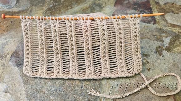 Резинка со спущенными петлями спицами