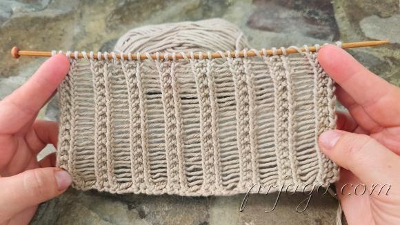 Пример резинки со спущенными петлями