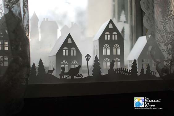 Новогодние домики своими руками из картона и бумаги