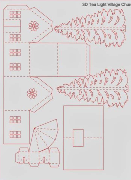 Новогодние домики своими руками из картона и бумаги