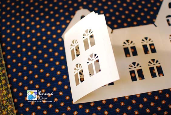 Новогодние домики своими руками из картона и бумаги