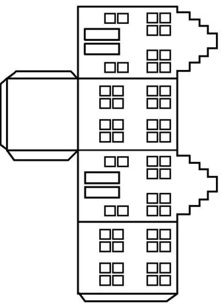 Новогодние домики своими руками из картона и бумаги