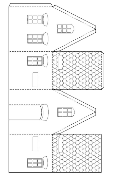 Новогодние домики своими руками из картона и бумаги