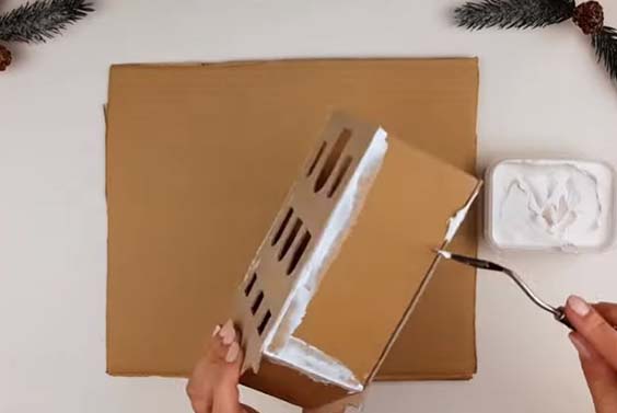 Новогодние домики своими руками из картона и бумаги